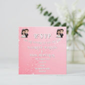 "Whimsical Light Pink Wedding Einladungen Glitzern (Stehend Vorderseite)