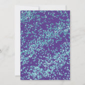 Whimsical Lila Aqua Blue Glitzer Dust Sweet 16 Einladung (Rückseite)