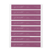 Whimsical Lila Berry Script Einladung (Bogen)