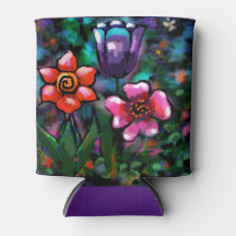 Whimsical Lila Blue Pink Blume Blume