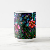 Whimsical Lila Blue Pink Blume Blume Kaffeetasse (Mittel)