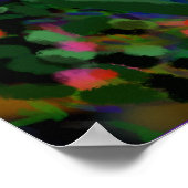 Whimsical Lila Blue Pink Blume Blume Poster (Ecke)