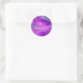 Whimsical Lila Dankeschön Stickers (Tasche)