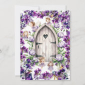 Whimsical Lila Fairy Baby Dusche Einladung (Rückseite)