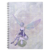 Whimsical Lila Fee Spiral Bound Note book Notizblock (Vorderseite)