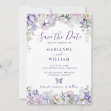 Whimsical Lila Floral Romantic Wedding