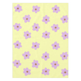 Whimsical Lila & gelb floral Retro fröhlich Tischdecke