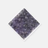 Whimsical Lila Gold Moon Stars Kinderdusche Serviette (Ecke)