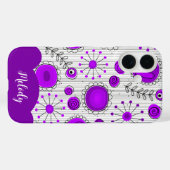 Whimsical lila Herz Blume Blumenname Case-Mate iPhone Hülle (Rückseite (Horizontal))