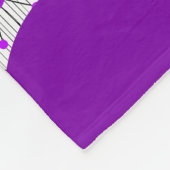 Whimsical lila Herz Blume Blumenname Fleecedecke (Ecke)