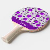 Whimsical lila Herz Blume Blumenname Tischtennis Schläger (Vorderseite)