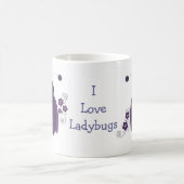 Whimsical Lila Ladybug Kaffeetasse (Mittel)