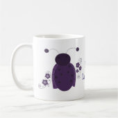 Whimsical Lila Ladybug Kaffeetasse (Links)