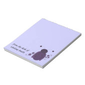 Whimsical Lila Ladybug Notizblock (Rotiert)