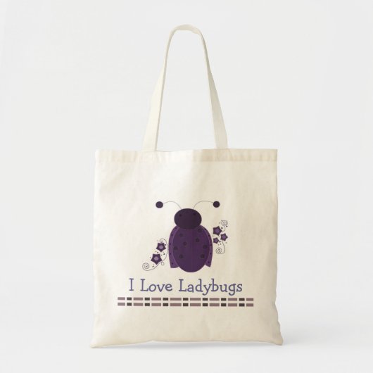 Whimsical Lila Ladybug Tragetasche (Vorne)