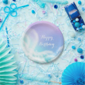 Whimsical Lila Pink Sparkle Clouds Kinderdusche Pappteller (Party)