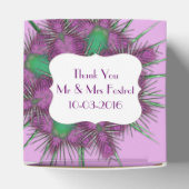 Whimsical Lila Scottish Thistle Floral Design Geschenkschachtel (Oben)