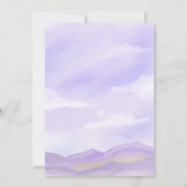 Whimsical Lilac Night Landscape Wedding Einladung (Rückseite)