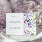 Whimsical Lilac Wedding Reception Einladung