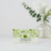 Whimsical Lime Green Floral Eleganter Event Planne Visitenkarte (Stehend Vorderseite)