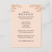 Whimsical Line-Blätter Hochzeitskarte Begleitkarte (Vorderseite)