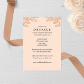 Whimsical Line-Blätter Hochzeitskarte Begleitkarte