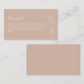 Whimsical Line Rose, die eine gut umschließende Ka Begleitkarte (Vorne/Hinten)