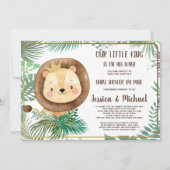 Whimsical Lion Party | Dusche per Post Einladung (Vorderseite)