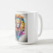 Whimsical Lion Watercolor Tasse (VorderseiteRechts)