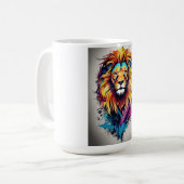 Whimsical Lion Watercolor Tasse (Vorderseite Links)