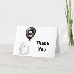 Whimsical Little Boo Balloon Baby Dusche Dankeskarte