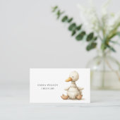 Whimsical Little Duckling Chilcare Business Card Visitenkarte (Stehend Vorderseite)