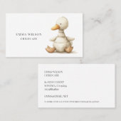 Whimsical Little Duckling Chilcare Business Card Visitenkarte (Vorne/Hinten)