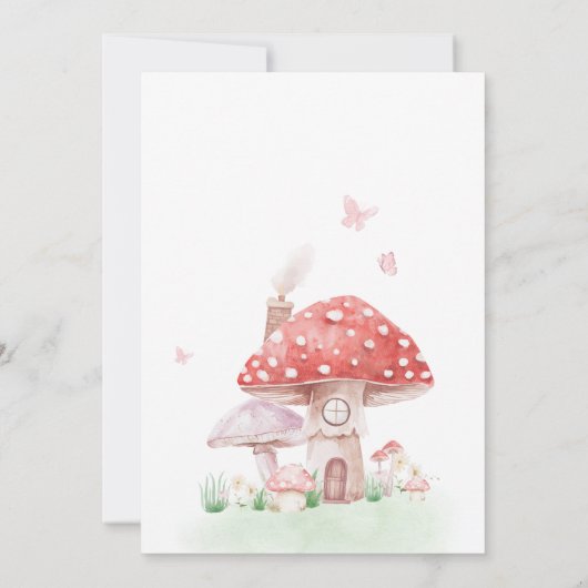 Whimsical Little Fairy Baby Dusche Einladung (Rückseite)