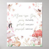 Whimsical Little Fairy Baby Dusche Mama Osa Bar Poster (Vorne)