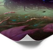 Whimsical Little Girl Lost im Wald Poster (Ecke)