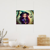 Whimsical Little Girl Lost im Wald Poster (Küche)