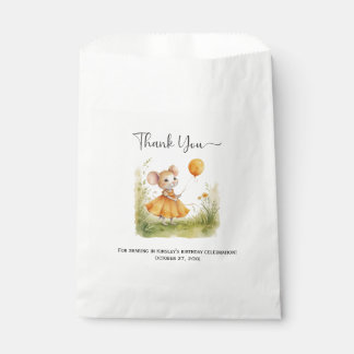 Whimsical Little Girl Mouse Geburtstag | Geschenktütchen