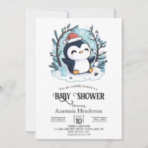Whimsical Little Pinguin Baby Dusche