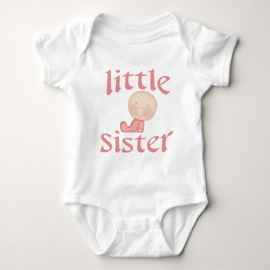 Whimsical Little Sister Baby T - Shirt (Vorderseite)