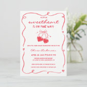 Whimsical Little Sweetheart Baby Shower Einladung (Stehend Vorderseite)