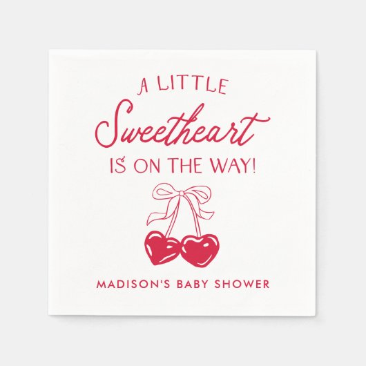Whimsical Little Sweetheart Baby Shower Serviette (Vorderseite)