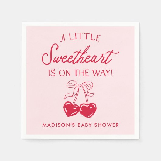 Whimsical Little Sweetheart Baby Shower Serviette (Vorderseite)