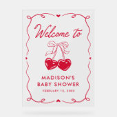 Whimsical Little Sweetheart Baby Shower Welcome Acrylschild (Vorderseite)