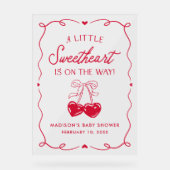 Whimsical Little Sweetheart Baby Shower Welcome Acrylschild (Vorderseite)