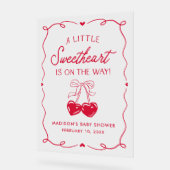 Whimsical Little Sweetheart Baby Shower Welcome Acrylschild (Winkel)