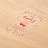 Whimsical Little Sweetheart Valentines Baby Shower Acryleinladungen (Ablage )