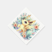 Whimsical Little Unicorn Baby Dusche Serviette (Ecke)