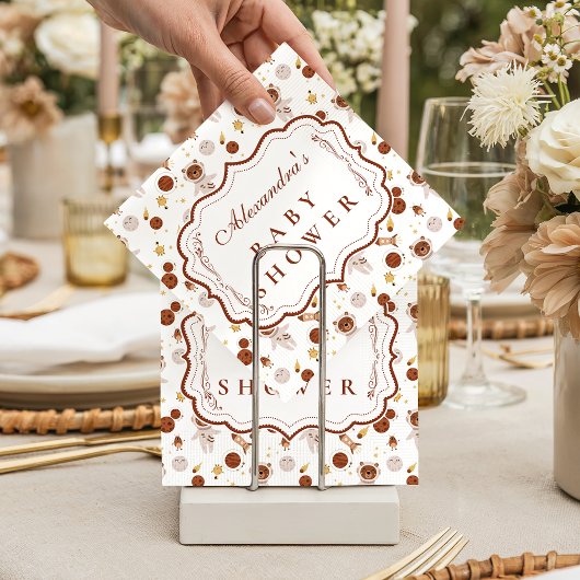 Whimsical Little Universe Baby Shower Serviette