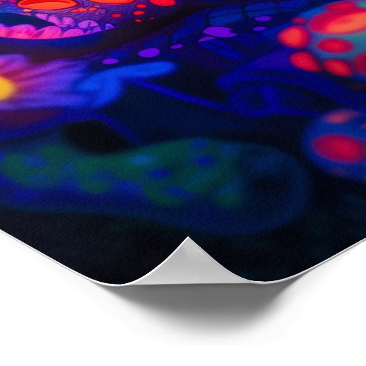 Whimsical Lizard Poster (Ecke)